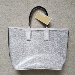 NWT Michael Kors Jodie Small Tote Bag in Artic White